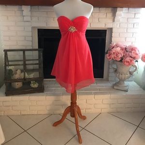 ALYCE paris dress size 4 mini pink rhinestone sexy back